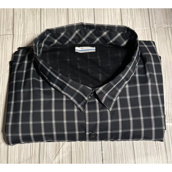 Columbia Other - Columbia 4X Black Plaid Button Down Long Sleeve Fishing Shirt